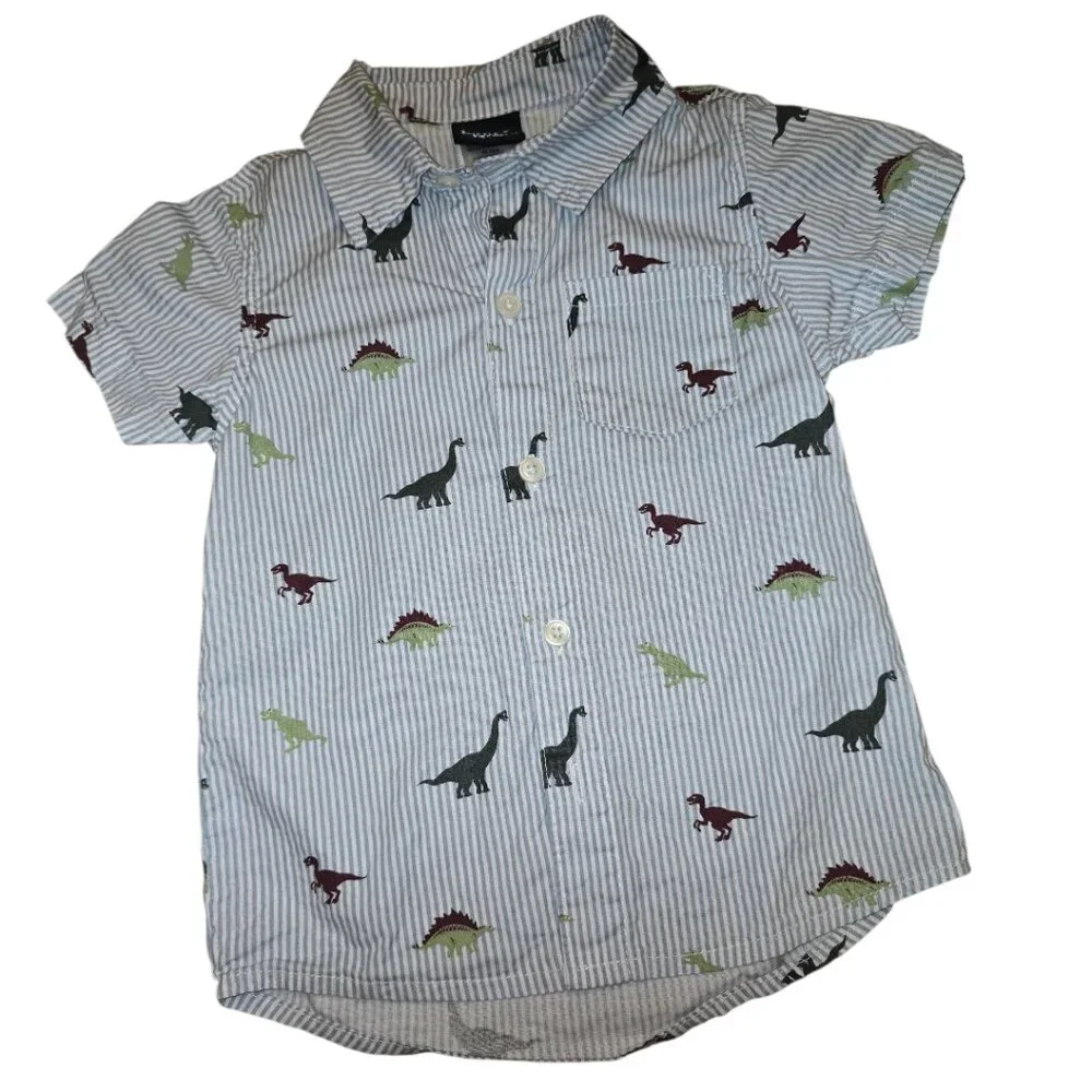 Boys Bundle - Two Striped Button Down Shirts sz 3T